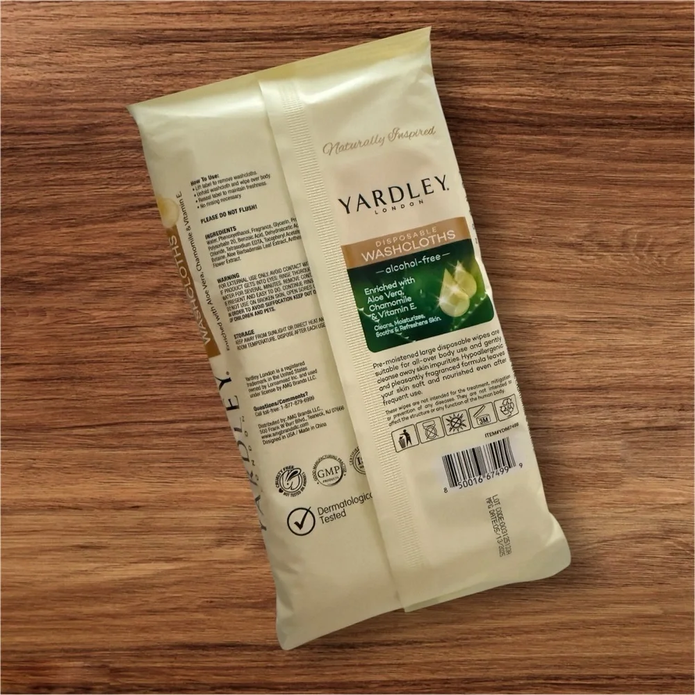 Yardley London Disposable Washcloths